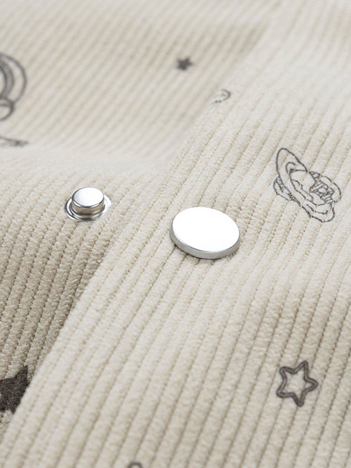 Astronaut Print Pocket Corduroy Jacket