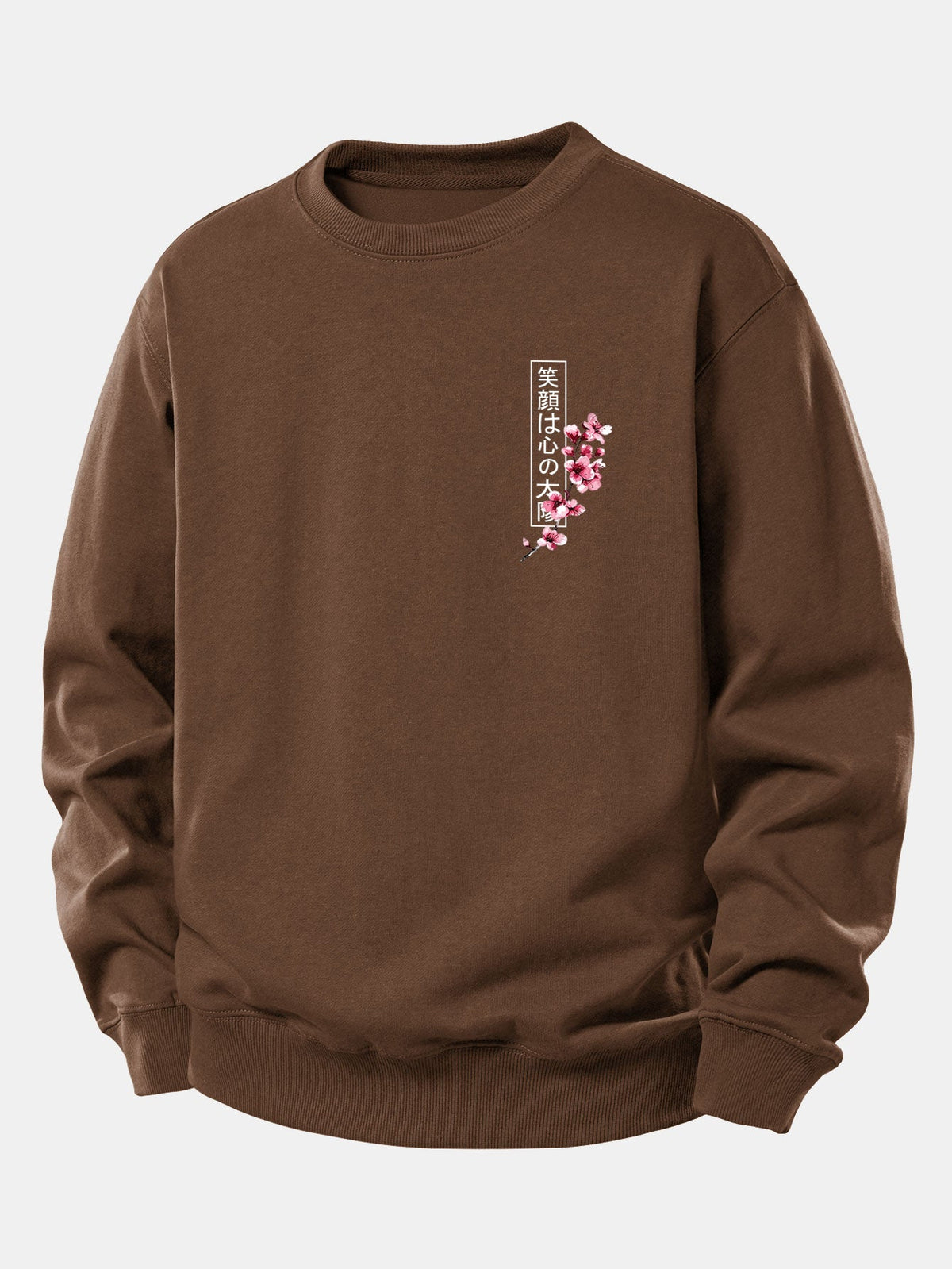 Japanese Samurai Katana Koi Fish Sakura Print Relax Fit Sweatshirt