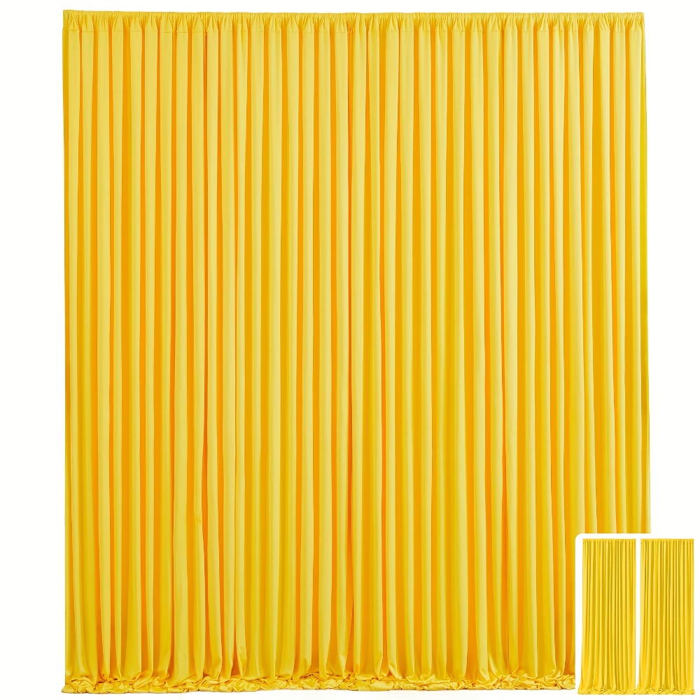 Party Backdrop Curtains 2-Pack 59x85 Inch, Non-Transparent Wrinkle-Free Fabric with Pole Pocket for Wedding