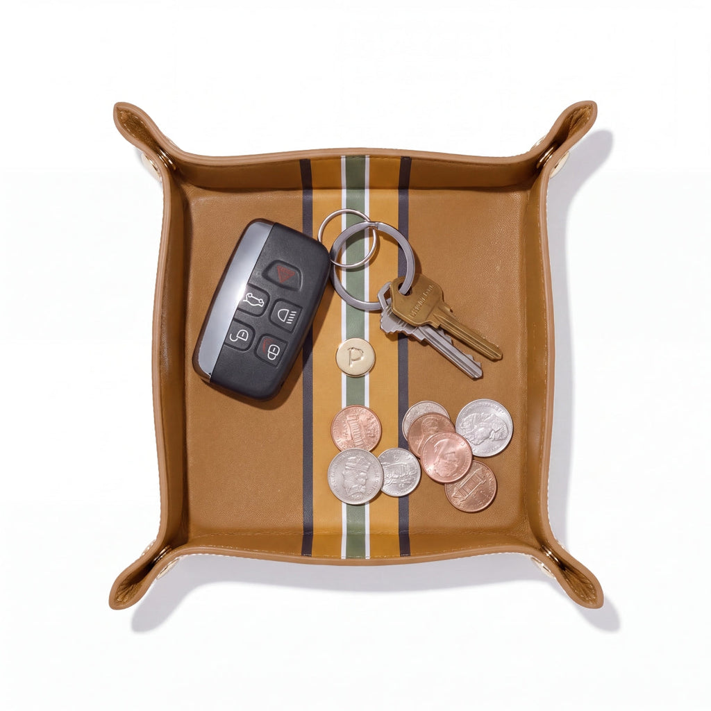 Paravel Cabana Valet Tray Shandy Decorative Catchall Organizer for Keys Wallets