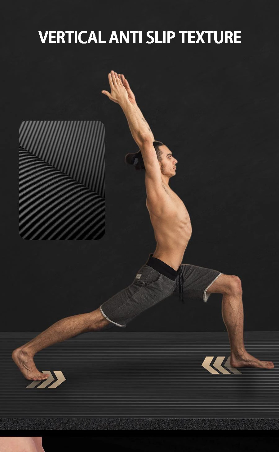 20mm Thick Yoga Mat, Extra Long 79 x 35-Inch Non-Slip Exercise Mat for Pilates, Stretching and Home Fitness