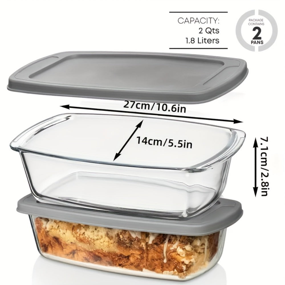 Baking Dish with Handles and Silicone Brush for Baking Bread Cakes
