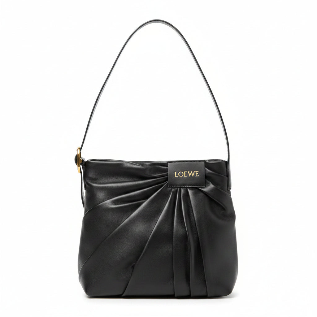 Loewe Squeeze Bag – Black Nappa Leather Gold Hardware