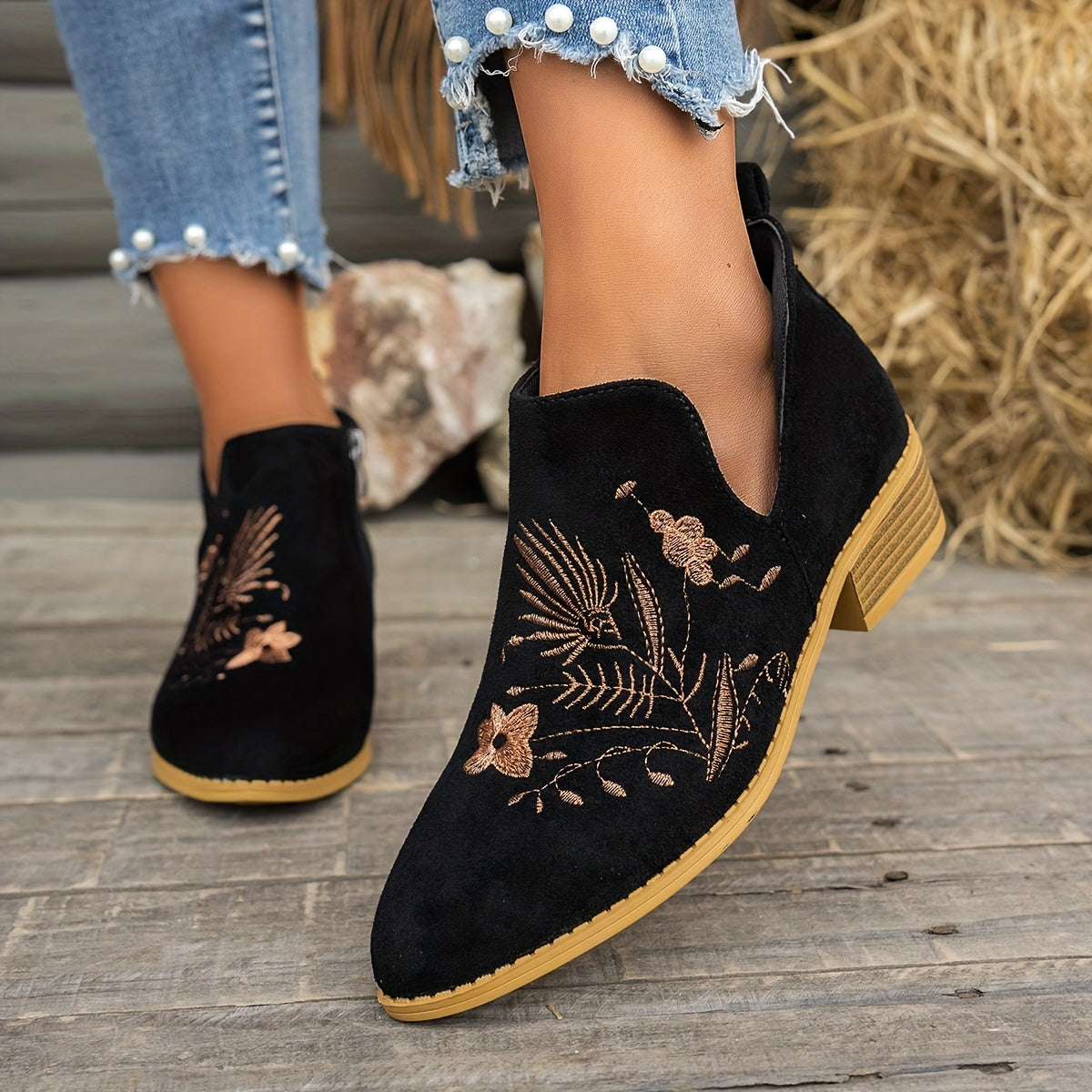 Josephine | Bestickte Stiefeletten
