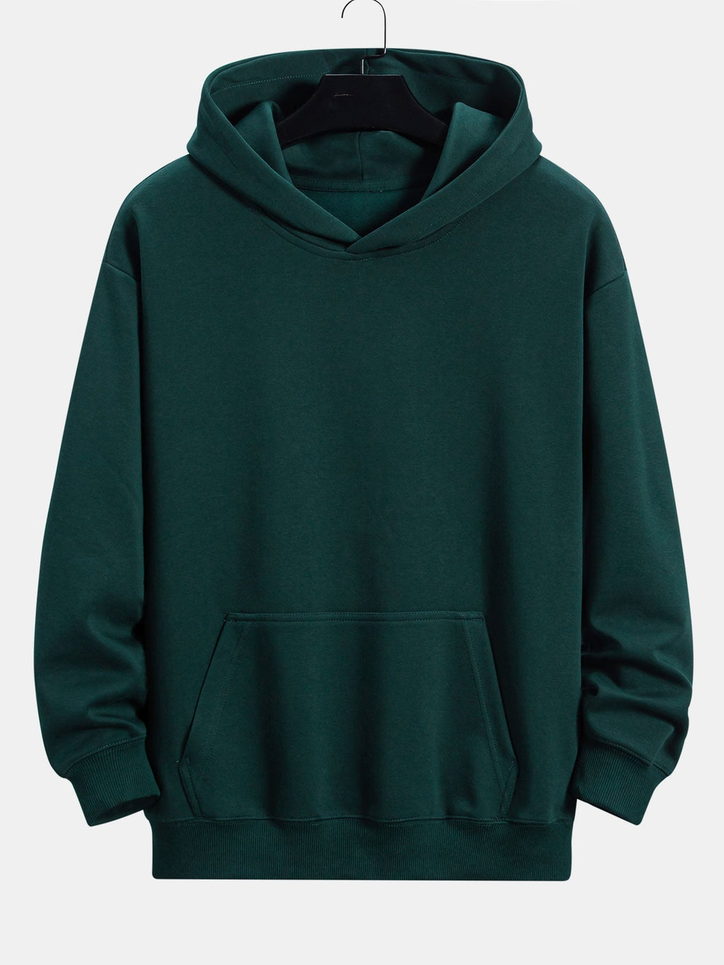 Relax-Fit-Kapuzenpullover mit Pflaumenblüten-Slogan auf dem Rücken