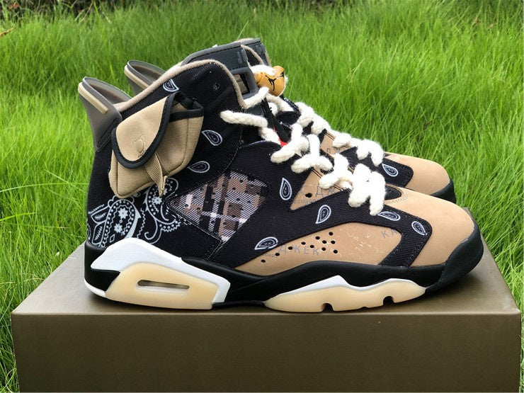 Travis Scott x Air Jordan 6 Cactus Jack – Black / Hemp / Sail
