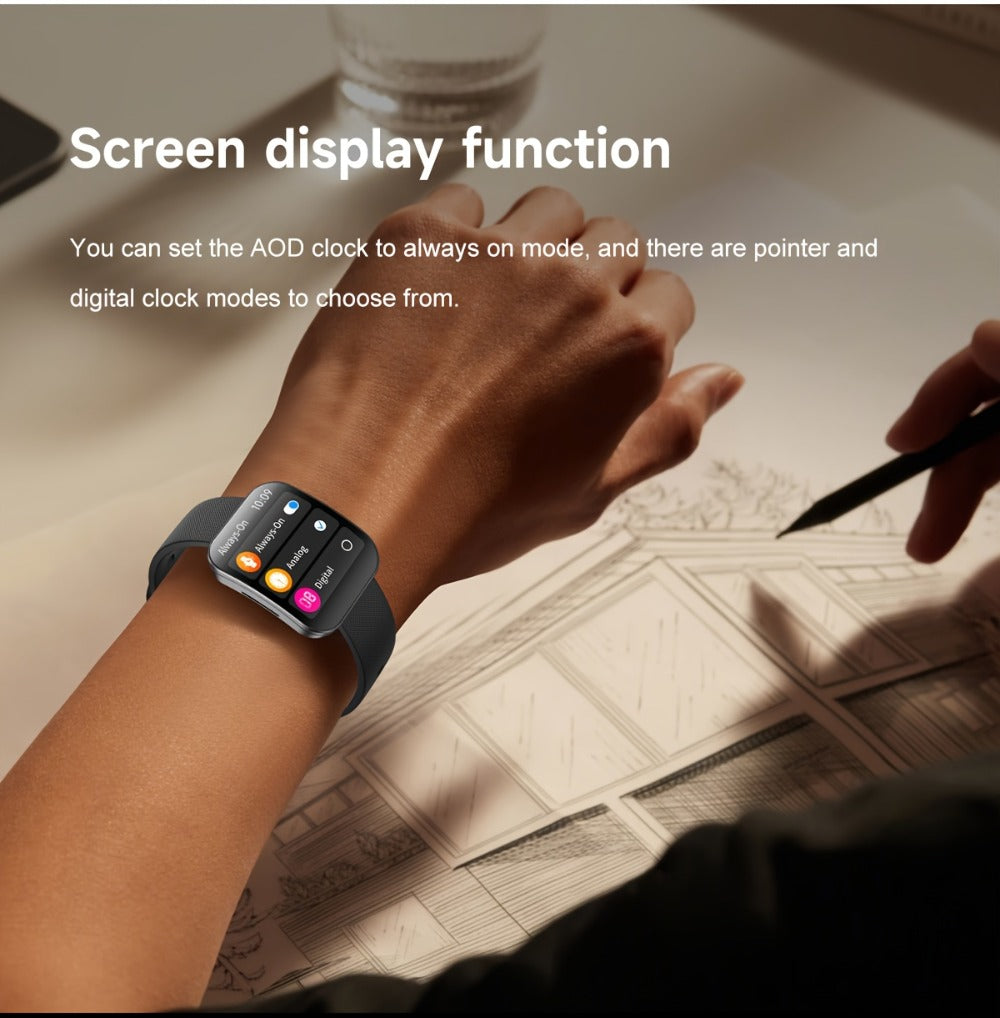 Smartwatch with 1.85-Inch Curved Touchscreen, Calling, Camera and Music Controls in Four Options