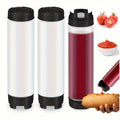 Squeeze Bottles Set of 3 Leak-Resistant Wide Opening Sauce Dispenser Transparent for Home Cooking, Dining and Outdoor Meals