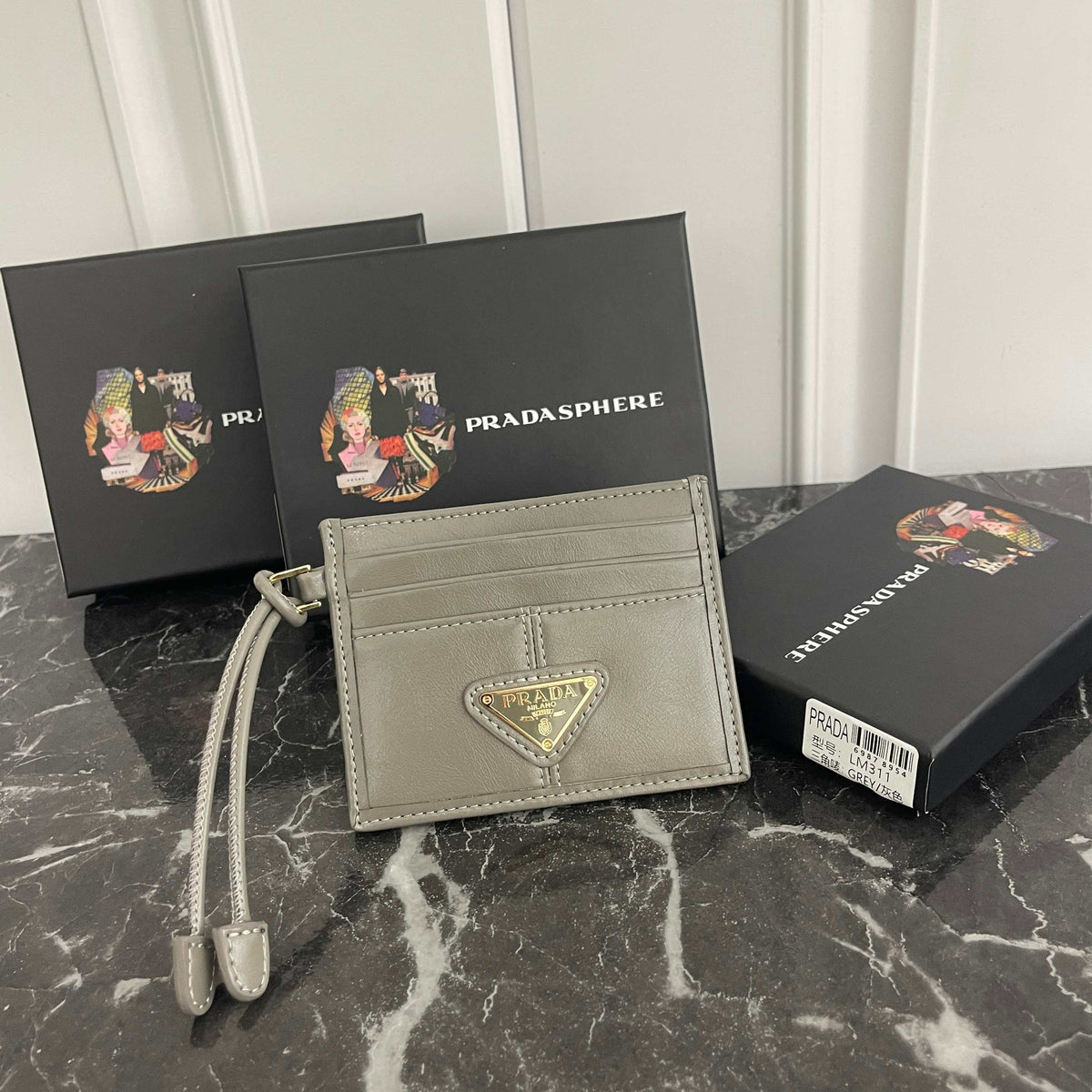 Card Holder With Triangle Logo