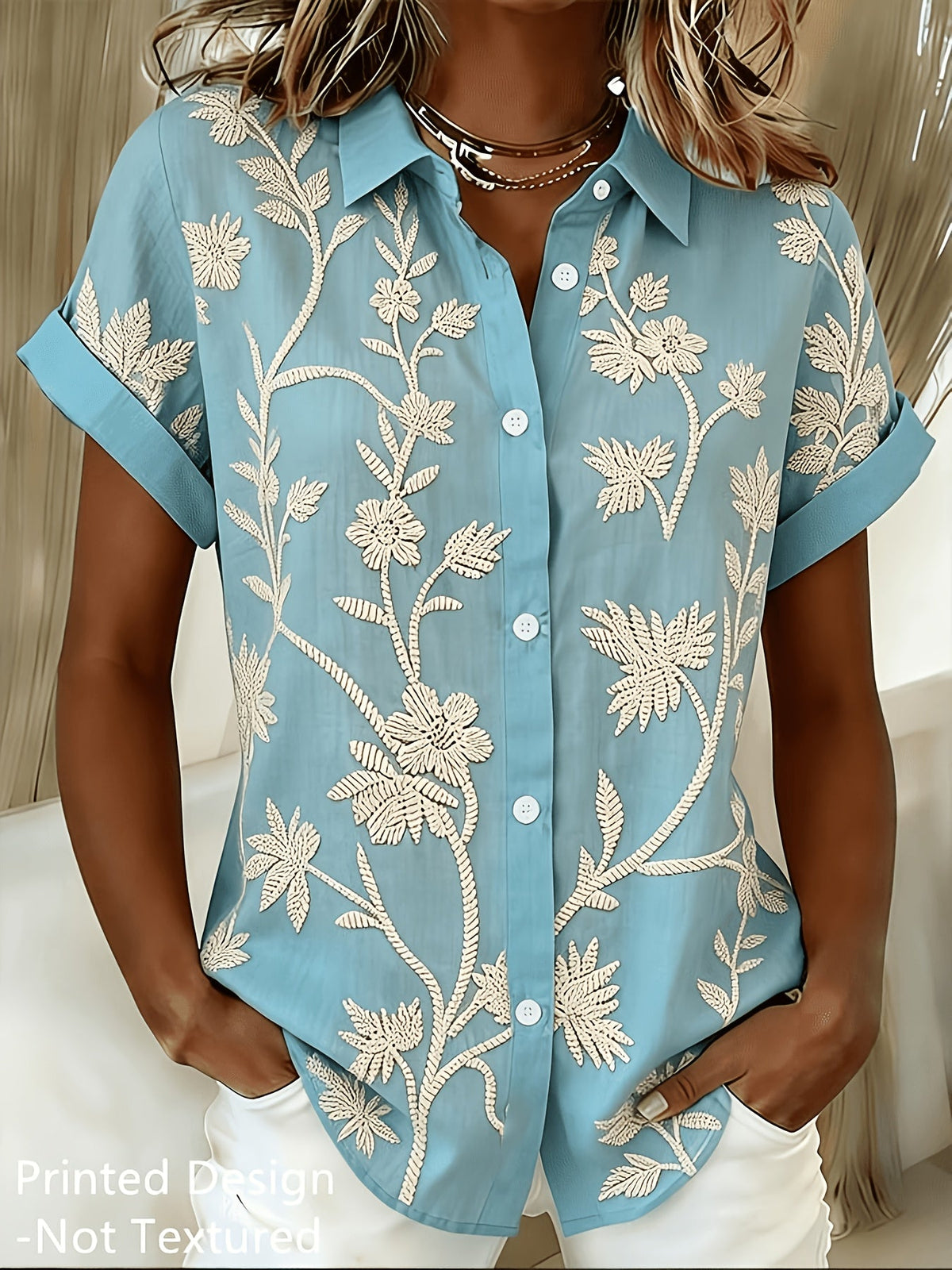 Marjorie | Geblümtes Hemd mit Knopfleiste