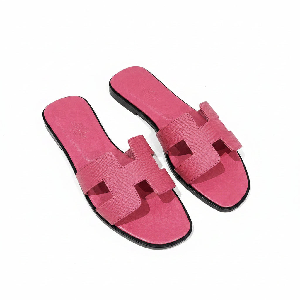 Hermès Oran Flat Sandals — Fuchsia Pink