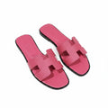 Hermès Oran Flat Sandals — Fuchsia Pink
