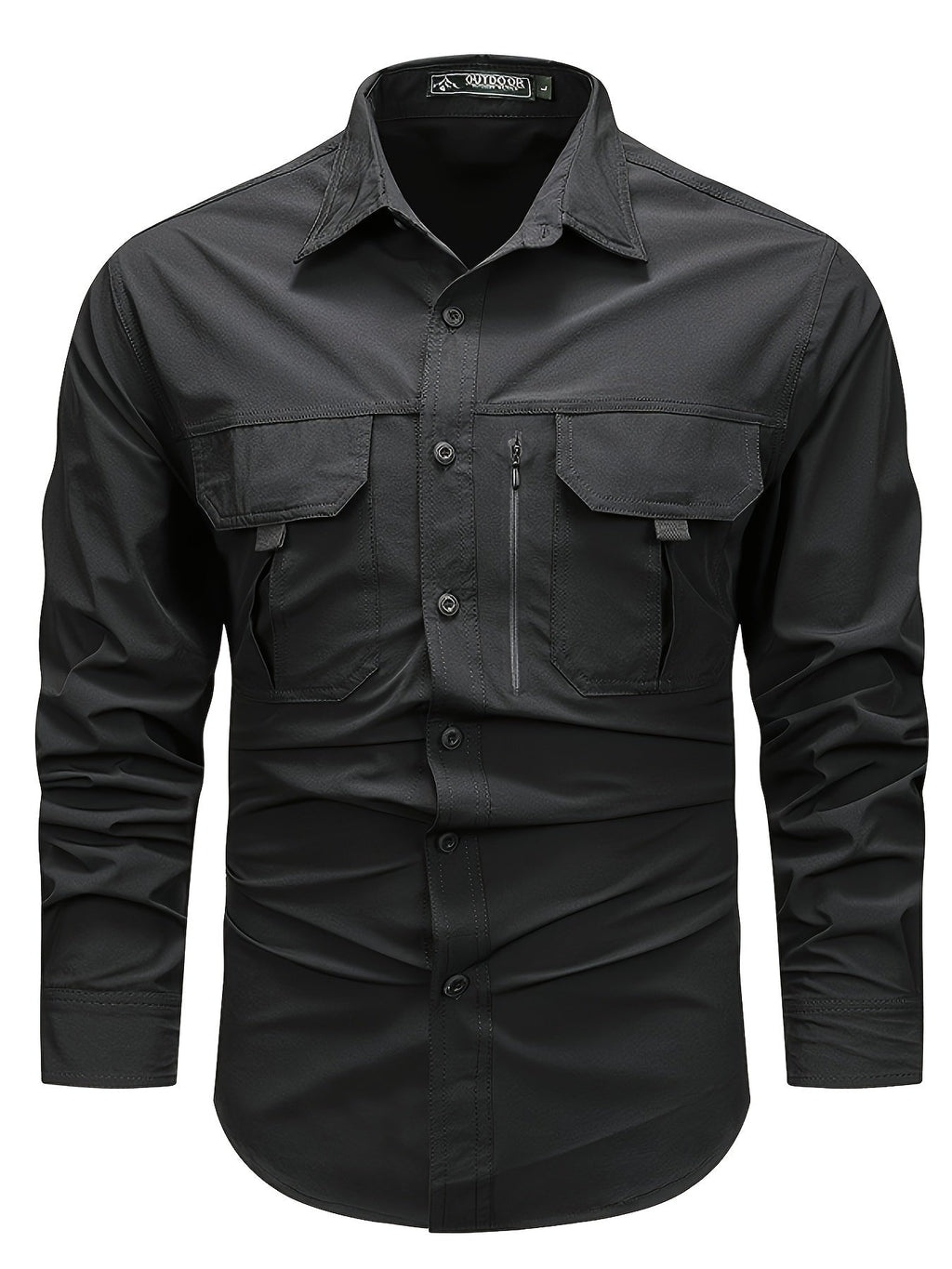 Hollis | Utility-Langarm-Cargoshirt