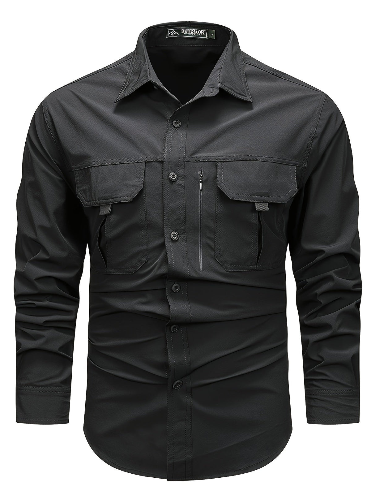 Hollis | Utility-Langarm-Cargoshirt