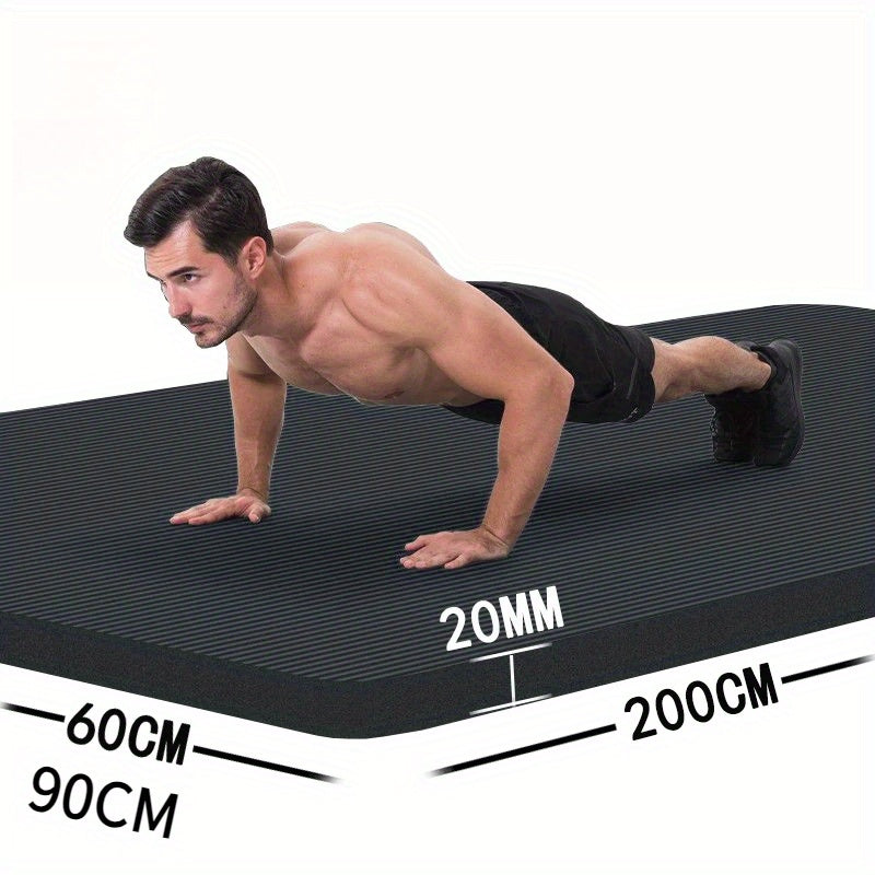 20mm Thick Yoga Mat, Extra Long 79 x 35-Inch Non-Slip Exercise Mat for Pilates, Stretching and Home Fitness