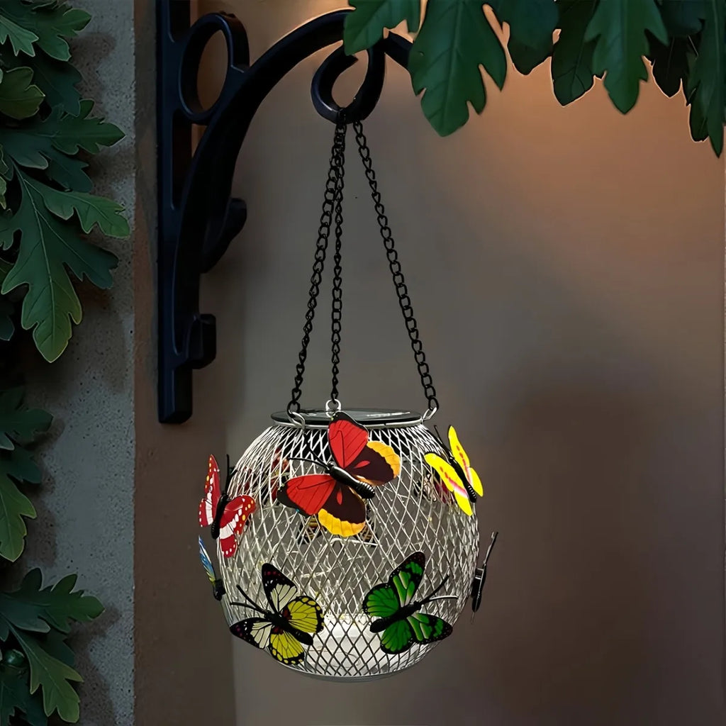 Butterfly Mesh Solar Hanging Lantern