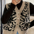 Cressida | Weste mit V-Ausschnitt und Statement-Print