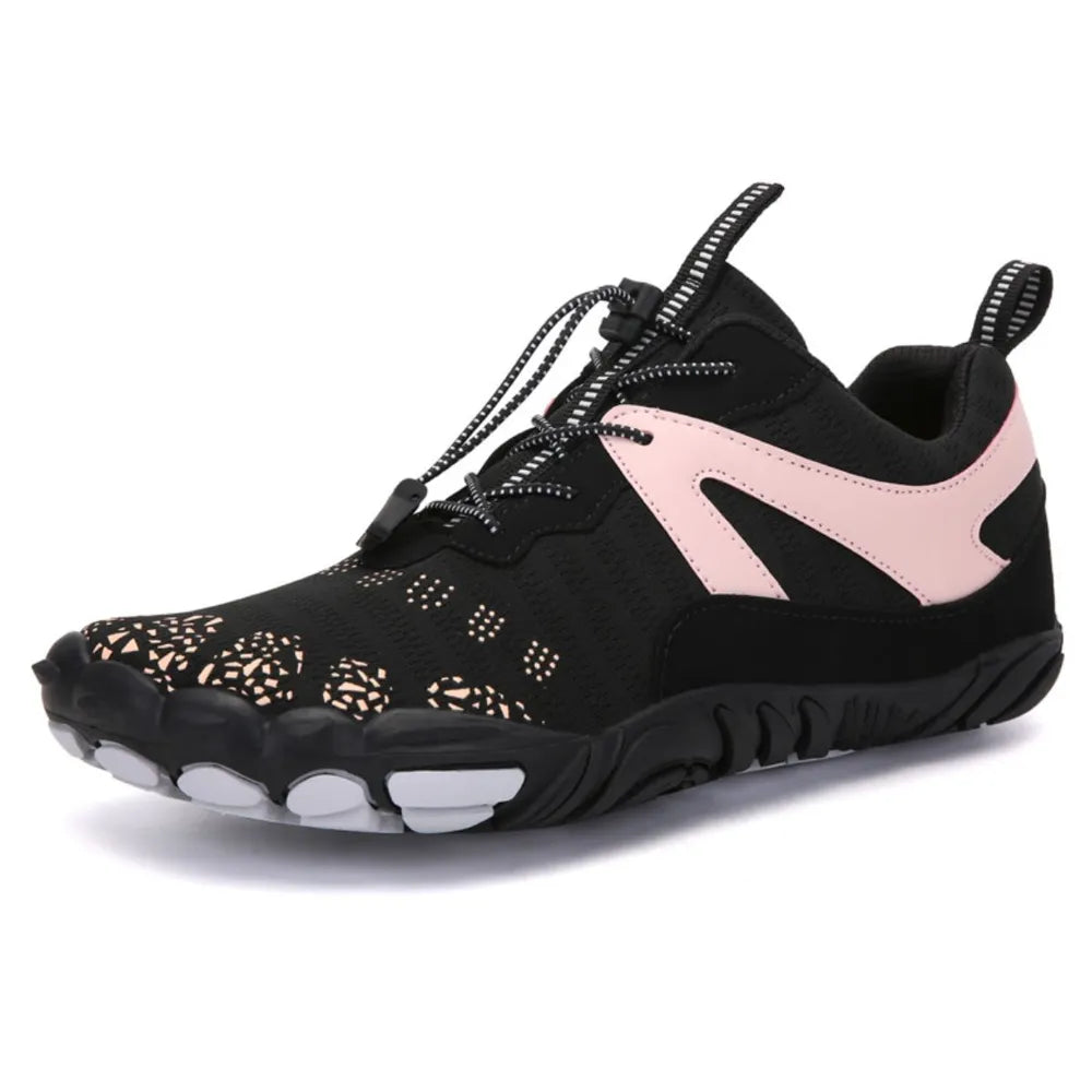 Breathable Mesh Athletic Shoes with Elastic Lock Laces for Men