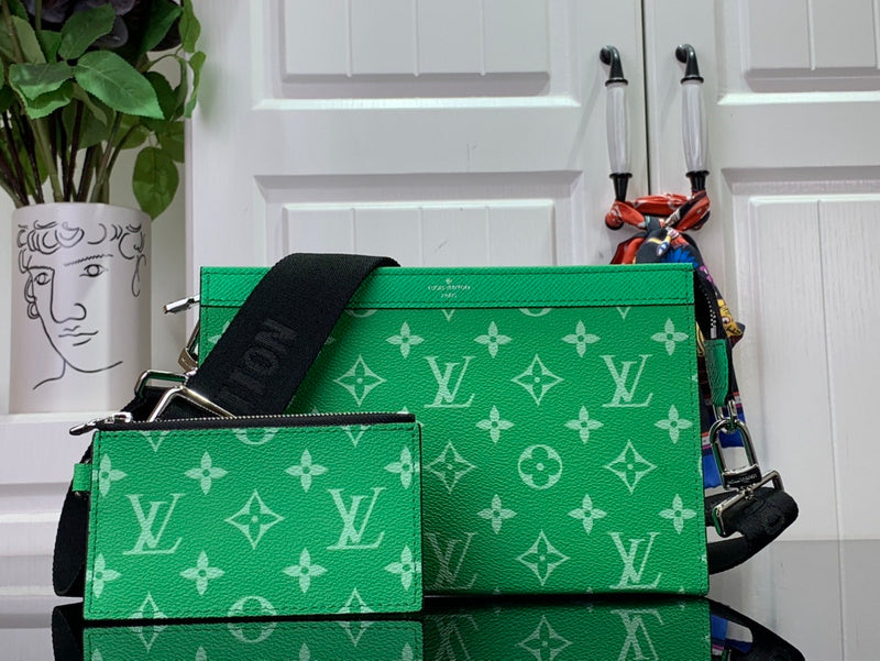 Louis Vuitton Soft Trunk Crossbody Bag – Green Monogram Taigarama