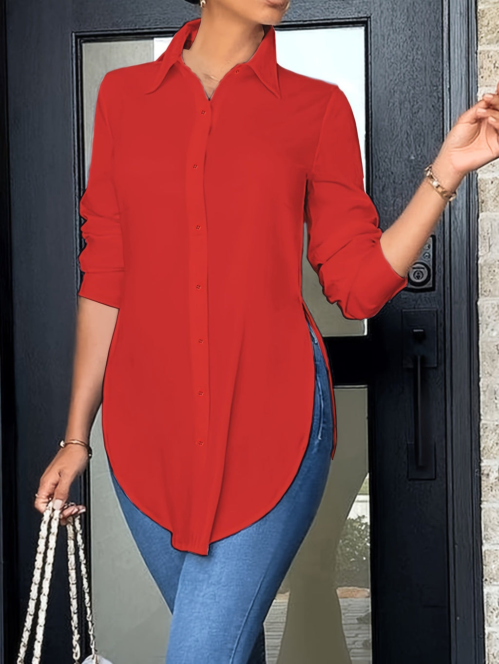 Delia | Taillierte Longbluse
