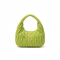 Miu Miu Wander Matelassé Mini Hobo Bag — Lime Green