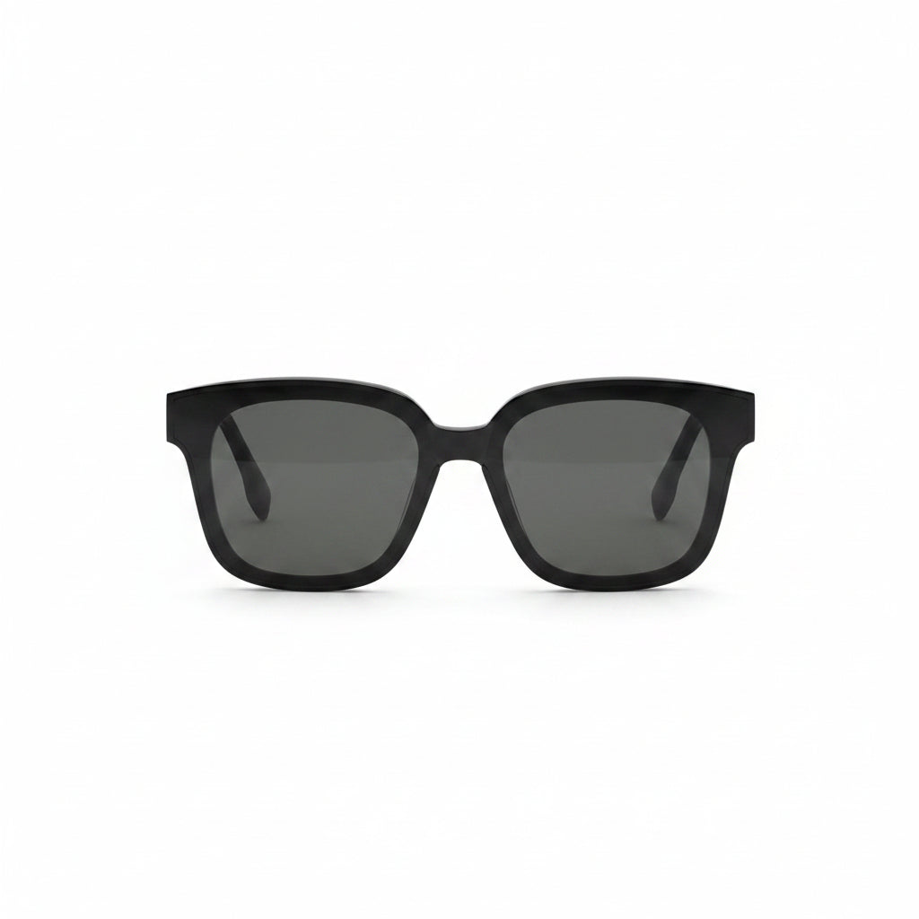 Oversized Square Sunglasses — Matte Black