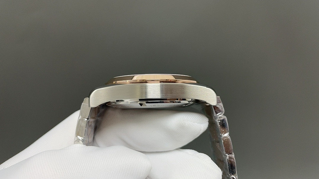 Omega Seamaster Aqua Terra GMT – Two-Tone Steel Rose Gold Brown Teak Dial Red GMT Hand Date Two-Tone Bracelet