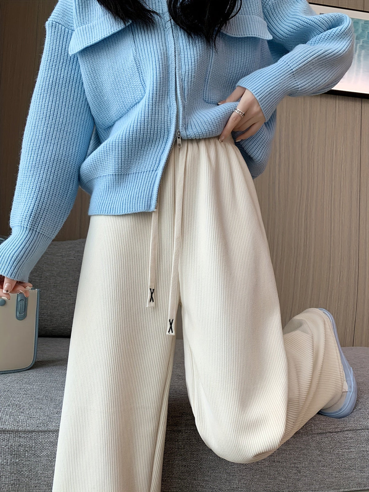 Lena | Weite Hose mit Fleecefutter