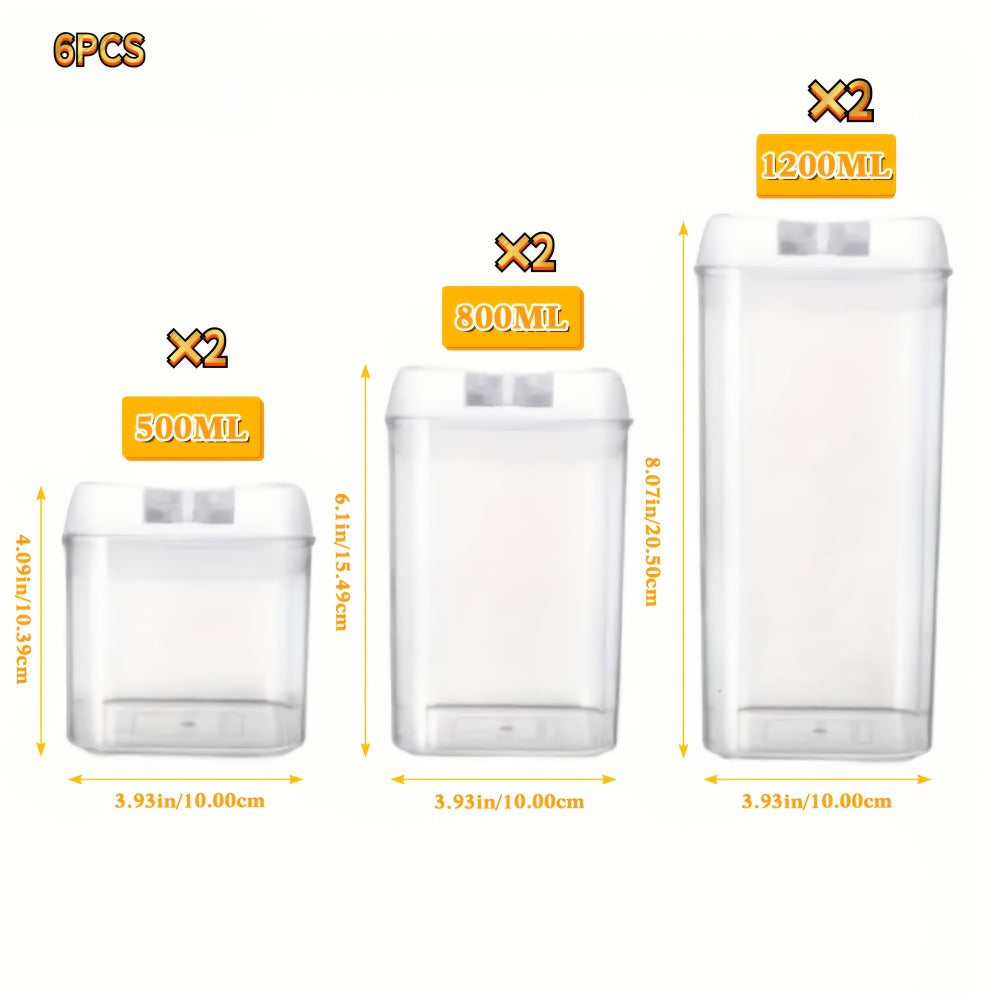 Food Storage Containers, Airtight Plastic Kitchen Organizer Set with Leak-Proof Lids for Meals and Leftovers