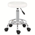 360 Swivel Bar Stool with Footrest Round Cushioned Sponge Seat Chrome Base Counter Stool Kitchen Island Home