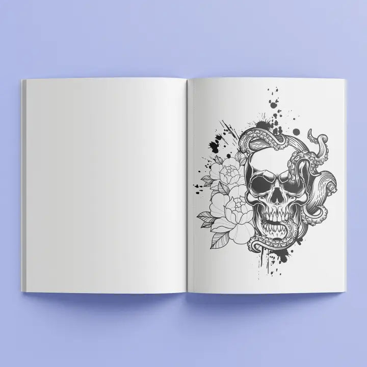Adult Colouring Book  – Tattoo Designs