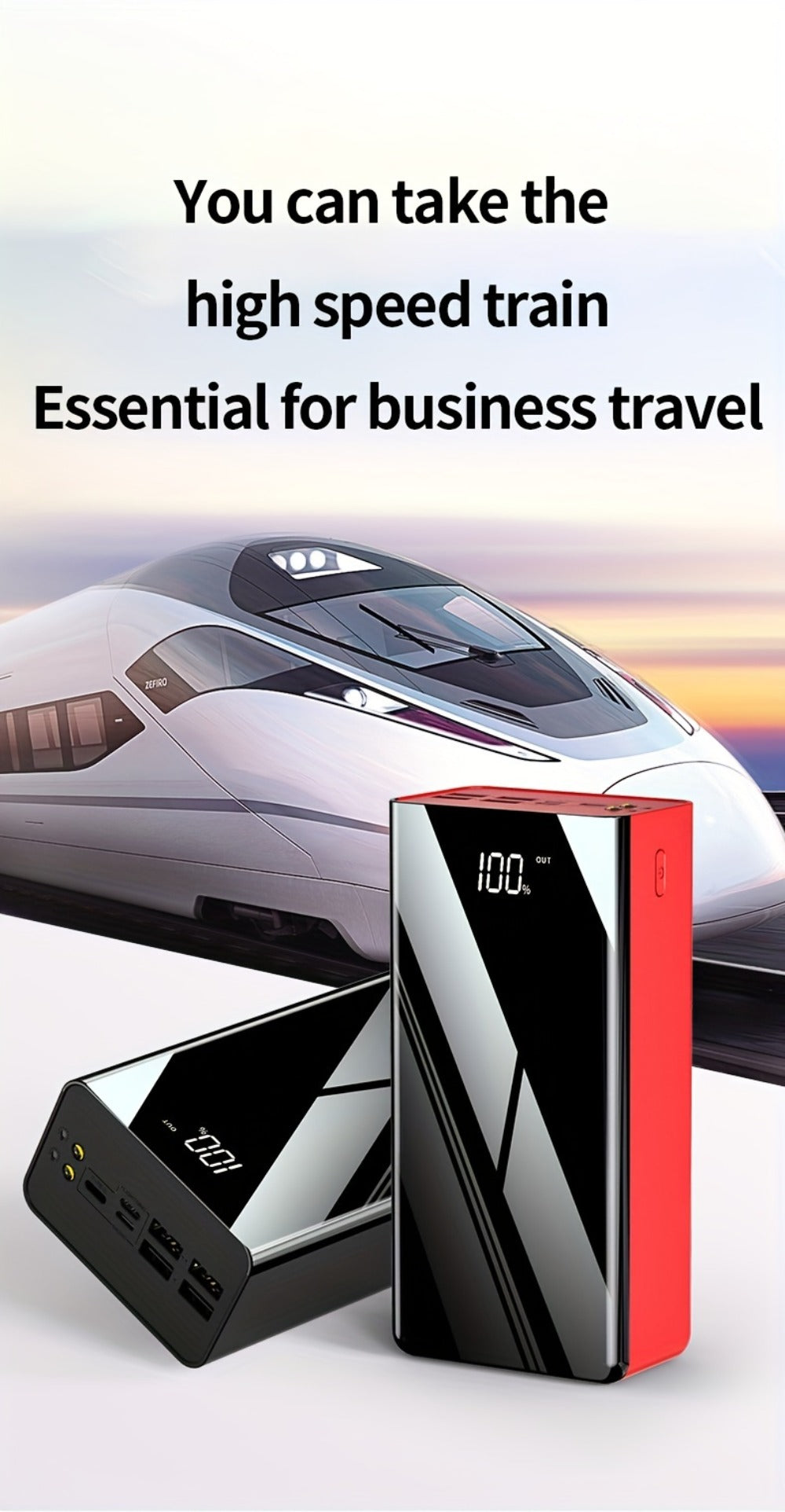 Power Bank 50000mAh 22.5W with Dual Input and Output Ports, Digital Display and LED Flashlight