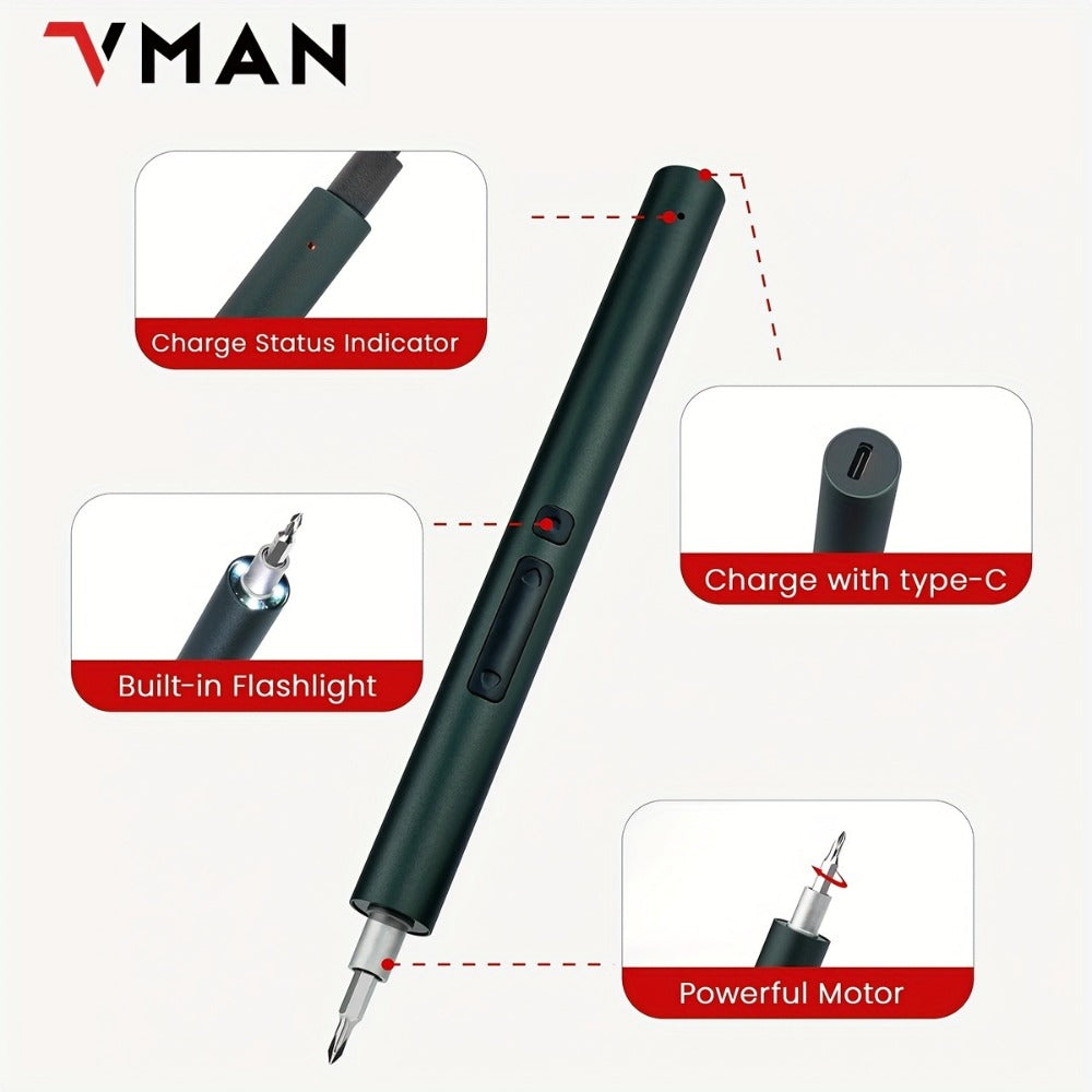Electric Precision Screwdriver for Electronics Repair, Rechargeable 142-in-One Tool Kit with 120 Bits and 22 Tools