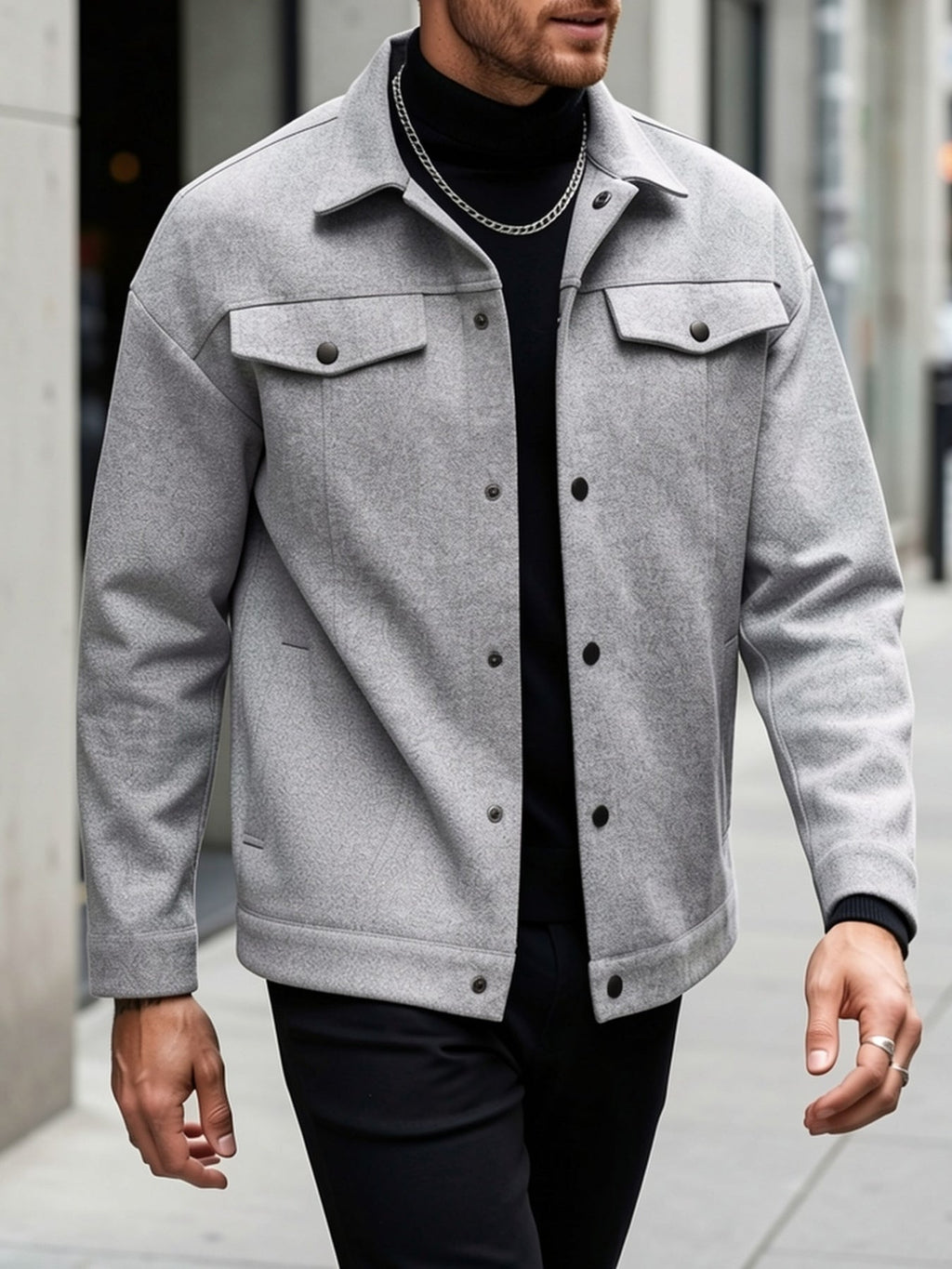 Roderick | Moderne Jacke mit Druckknöpfen