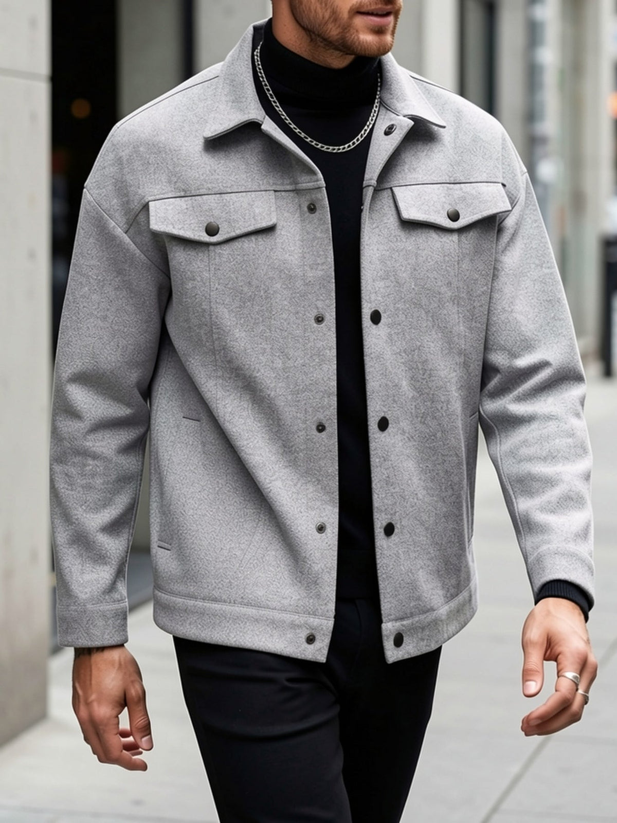 Roderick | Moderne Jacke mit Druckknöpfen