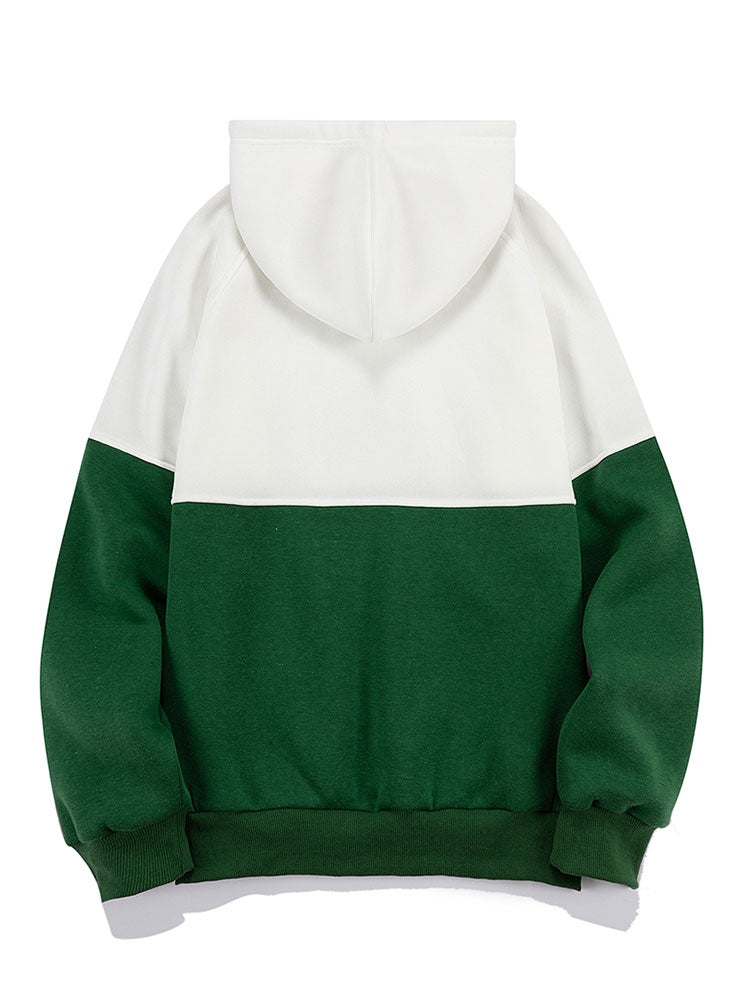 Colorblock Drop Shoulder Hoodie