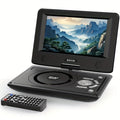9.5-Inch Portable DVD Player with 270° Swivel Screen, Dual Speakers and Black or Blue Finish