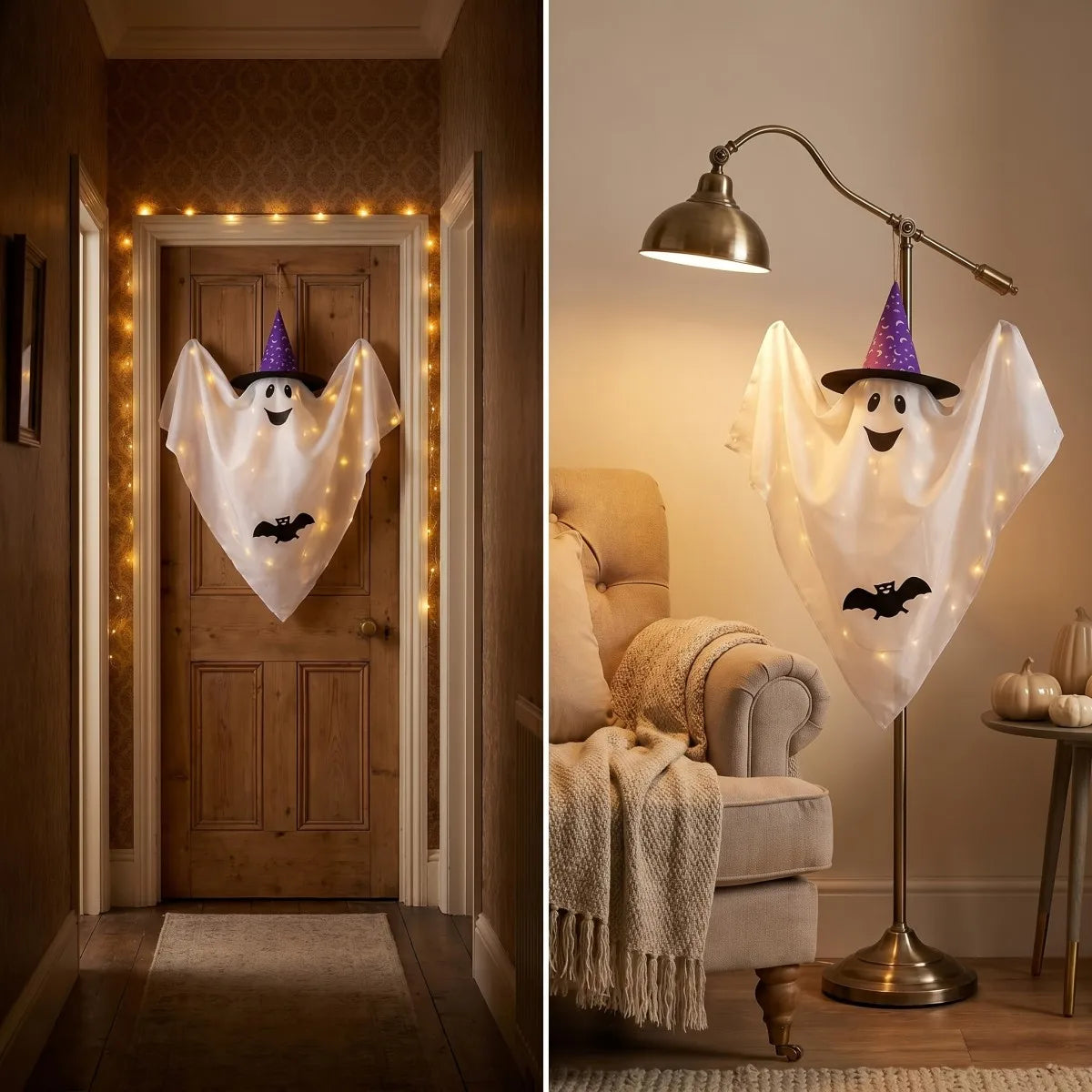 Light up Hanging Ghost Halloween Decor