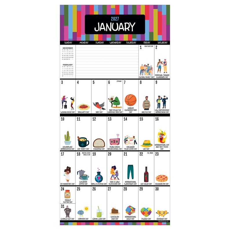 2027 Every Day's a Holiday Mini Calendar