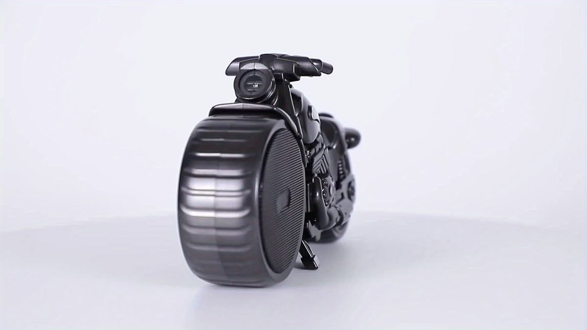 Bluetooth Speaker MOTO BEAT Motorcycle-Shaped RGB Model with FM Radio, USB, TF, AUX and Rechargeable Battery