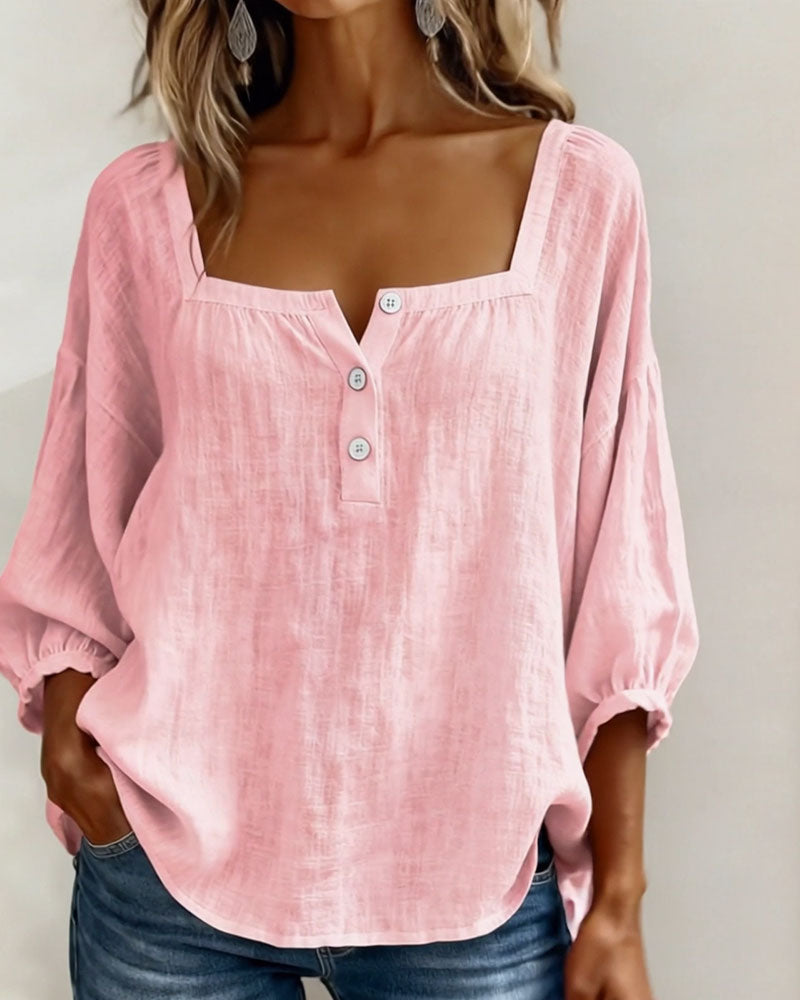 Orlinda | Stilvolle, lässige Bluse mit Puffärmeln