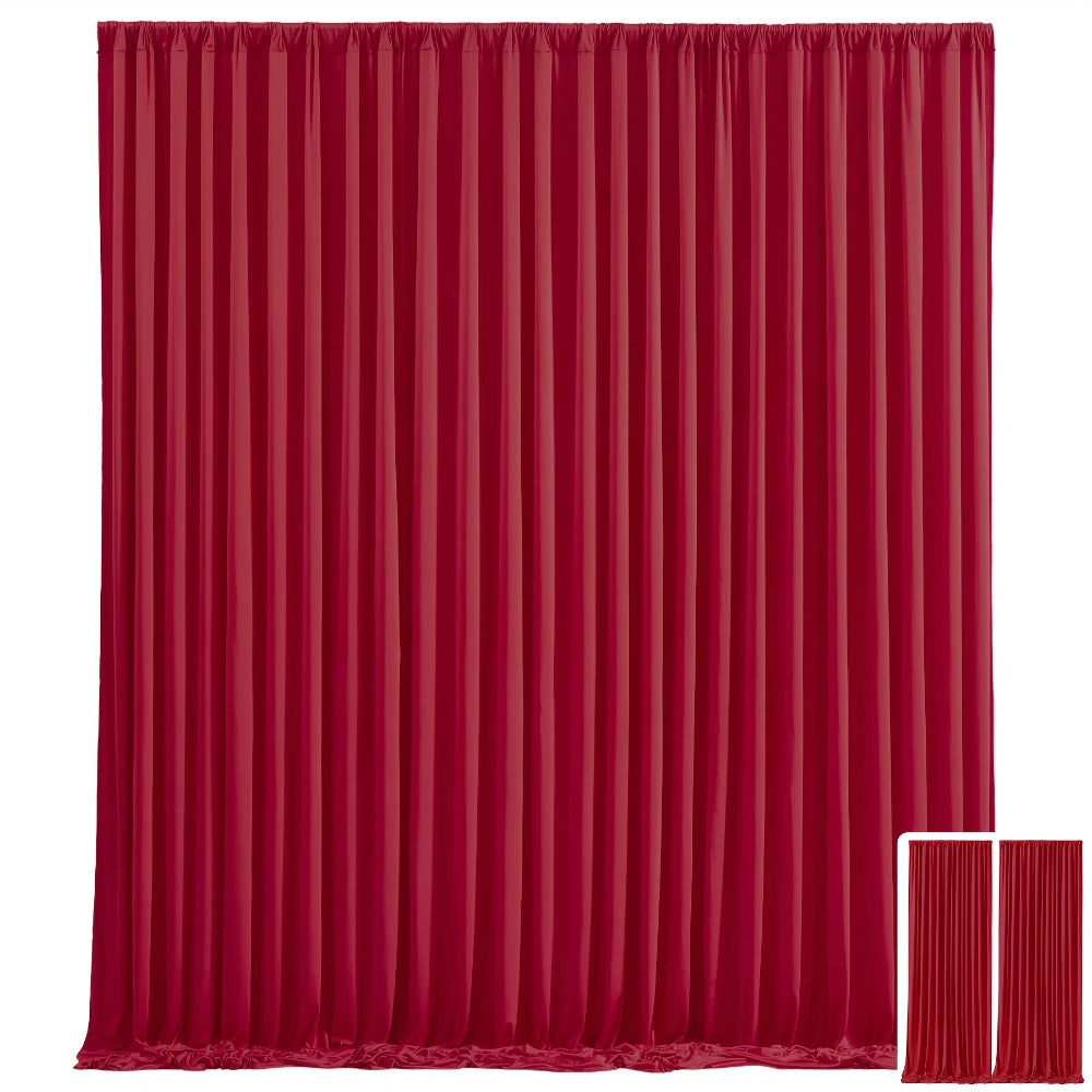 Party Backdrop Curtains 2pcs 59x118 Inch with Poles Wrinkle-Resistant Non-Transparent Fabric for an Everyday Personal Care Routine