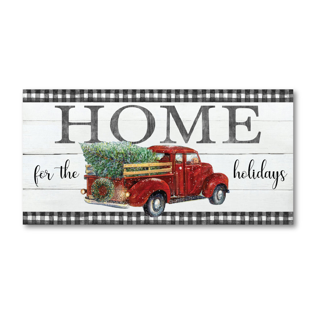 Christmas Pickup Home Gallery-Wrapped Canvas Wall Art