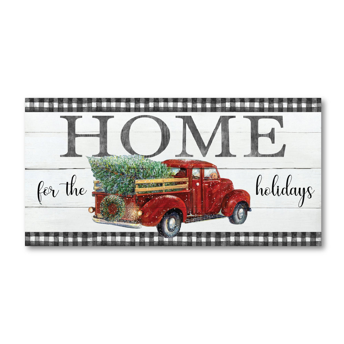 Christmas Pickup Home Gallery-Wrapped Canvas Wall Art