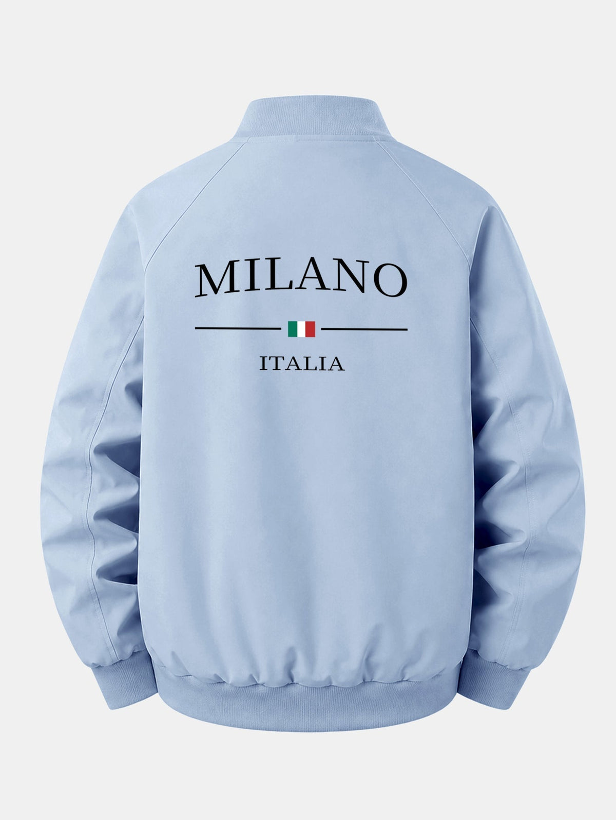 Relax Fit Milano Print Zip-Up Bomber Jacket