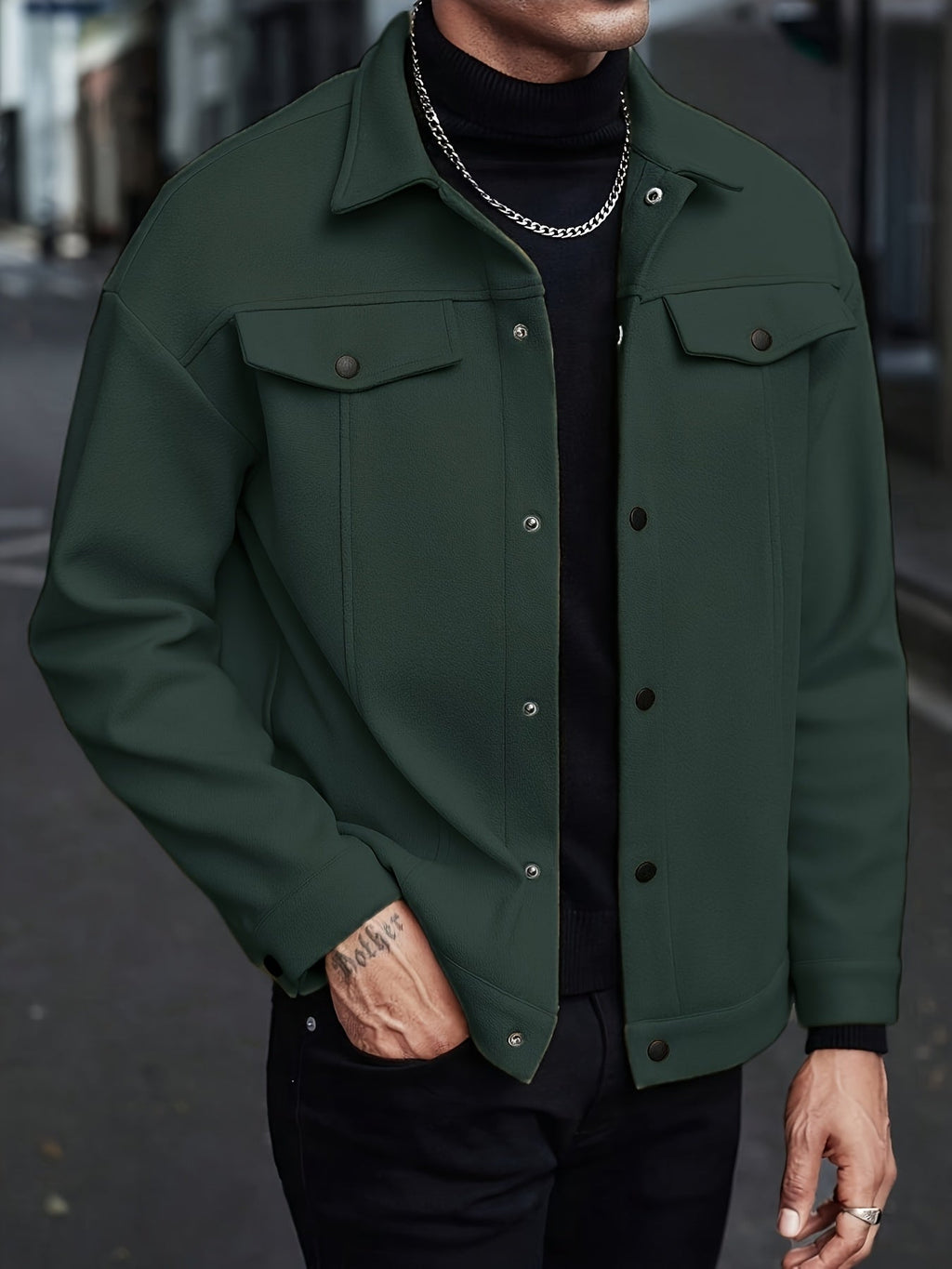 Roderick | Moderne Jacke mit Druckknöpfen