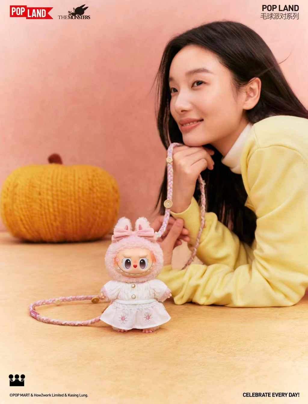 The Monster Labubu Fall Into Sweaters Series-Mokoko Vinyl Plush Pendant