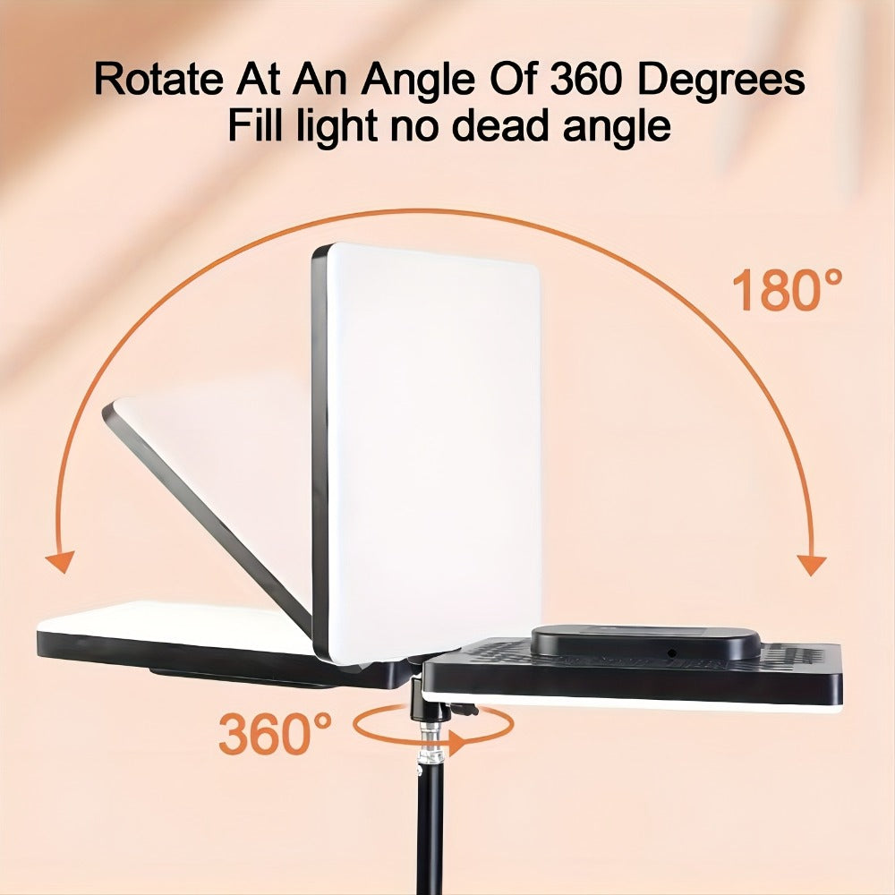 Square LED Ring Light Kit 10 Inch with 63" Adjustable Tripod Stand & Phone Holder for an Everyday Personal Care Routine