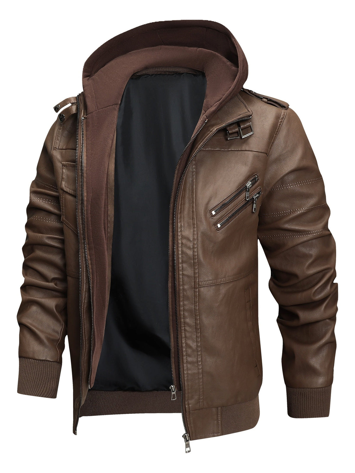Donovan | Mehrlagige Kapuzen-Moto-Jacke