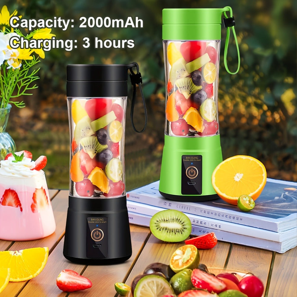 Blender Cup with USB Rechargeable 380ML and 6 Blades for Smoothies